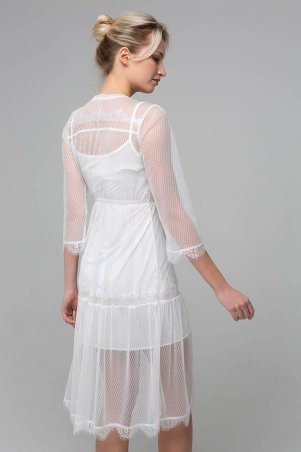 Zefir: Платье из сетки RONA белое - фото 9
