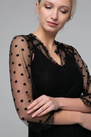 Zefir: Платье из сетки RONA черное - фото 1