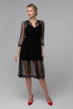 Zefir: Платье из сетки RONA черное - фото 10