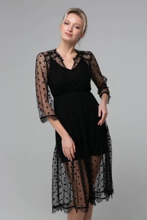 Zefir: Платье из сетки RONA черное - фото 2