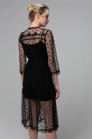 Zefir: Платье из сетки RONA черное - фото 6