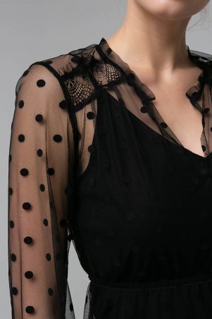 Zefir: Платье из сетки RONA черное - фото 8