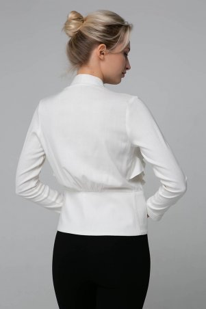 Zefir: Короткая блуза со вставками из кружева TERI белая - фото 4