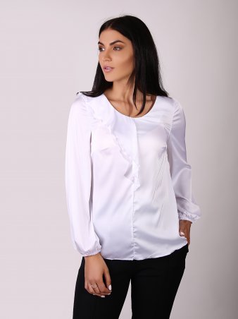 Eva Style: Элегантная блузка с ассиметричным декором 1260 - фото 1