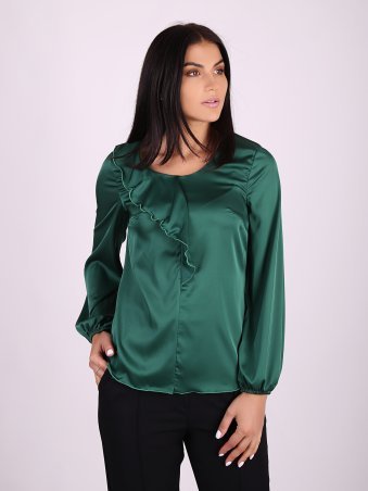 Eva Style: Элегантная блузка с ассиметричным декором 1260 - фото 6