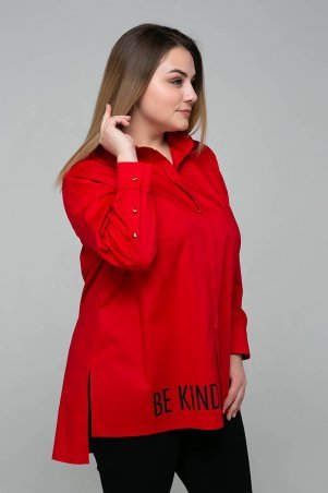 Tatiana: Рубашка с накаткой Зара красная - фото 1