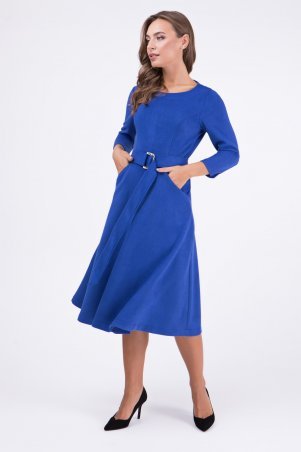 RicaMare: Осеннее платье ниже колена из эко-замши RM1867-18DD - фото 1