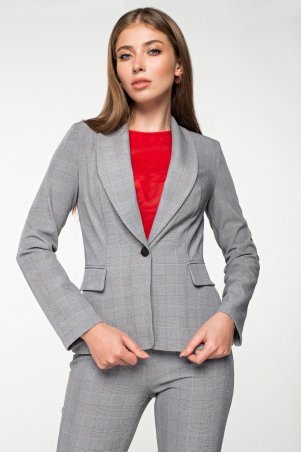 Серый жакет в клетку Лолла