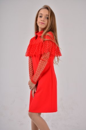 Sofia Shelest: Платье Римма красный П00620 - фото 1