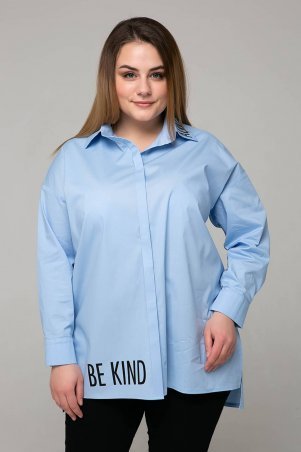 Tatiana: Рубашка с накаткой ЗАРА голубая - фото 1