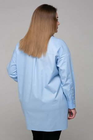 Tatiana: Рубашка с накаткой ЗАРА голубая - фото 3
