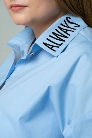 Tatiana: Рубашка с накаткой ЗАРА голубая - фото 4