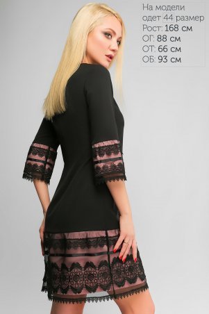 LiPar: Платье Ноа Розовое Батал 3169 Б черный - фото 2