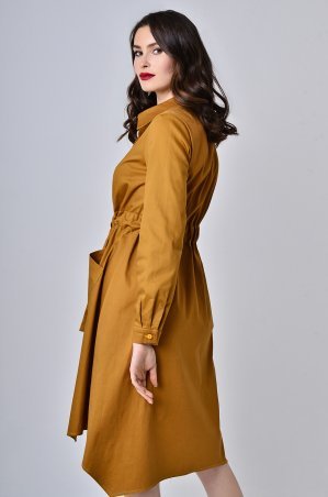 LiPar: Платье-халат с поясом-кулисой Горчица 3353 желтый - фото 2