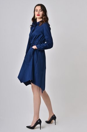 LiPar: Платье-халат с поясом-кулисой Синее 3353 синий - фото 2
