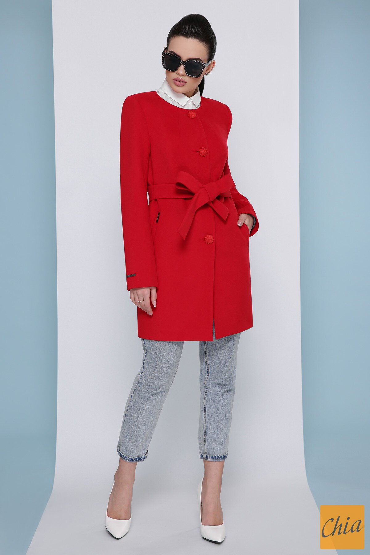 Пальто П-337-К 3032-красный