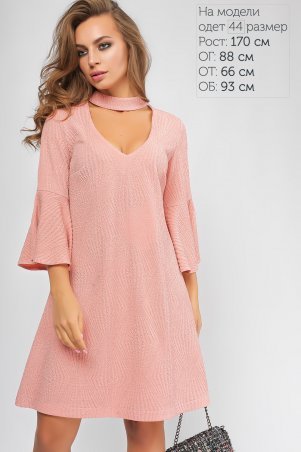 LiPar: Платье с люрексом Тиффани Персик 3154 розовый - фото 3