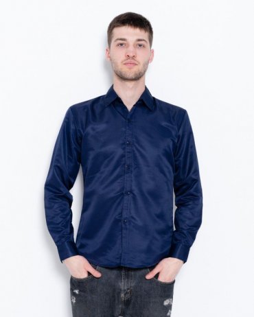 ISSA PLUS: Рубашки GN1-09_темно-синий - фото 1