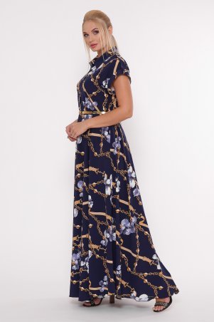Vlavi: Платье Алена синее цепи 1143 - фото 3