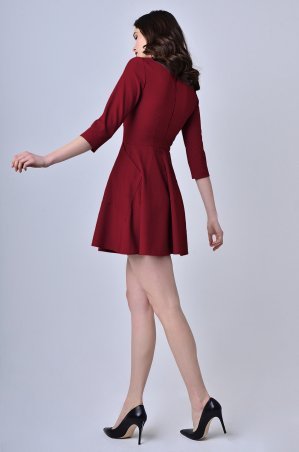 LiPar: Платье с глубоким декольте в "лапку" Красное 3355/3 красный - фото 2