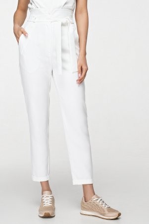 Itelle: Белые брюки с высокой талией Джули 4066 - фото 1