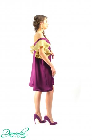 Daminika: Вечернее платье с воланами "Орхидея" 11808 F - фото 6