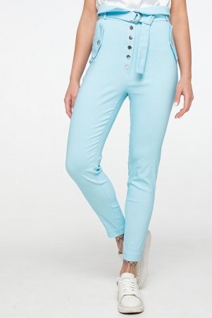 Itelle: Облегающие голубые брюки с высокой талией Жанин 4070 - фото 1