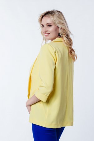LiPar: Пиджак классический с рукавом 3/4 Жёлтый 1029 желтый - фото 2