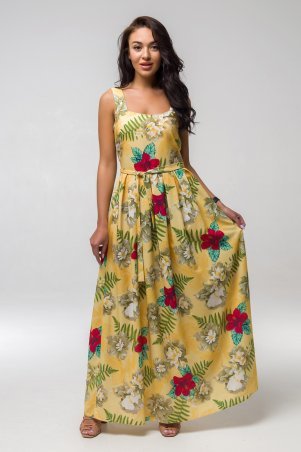First Land Fashion: Платье Магнолия желтый - фото 1