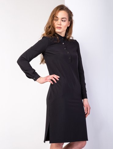 Eva Style: Платье с застежкой «ПОЛО» 1325  - фото 2