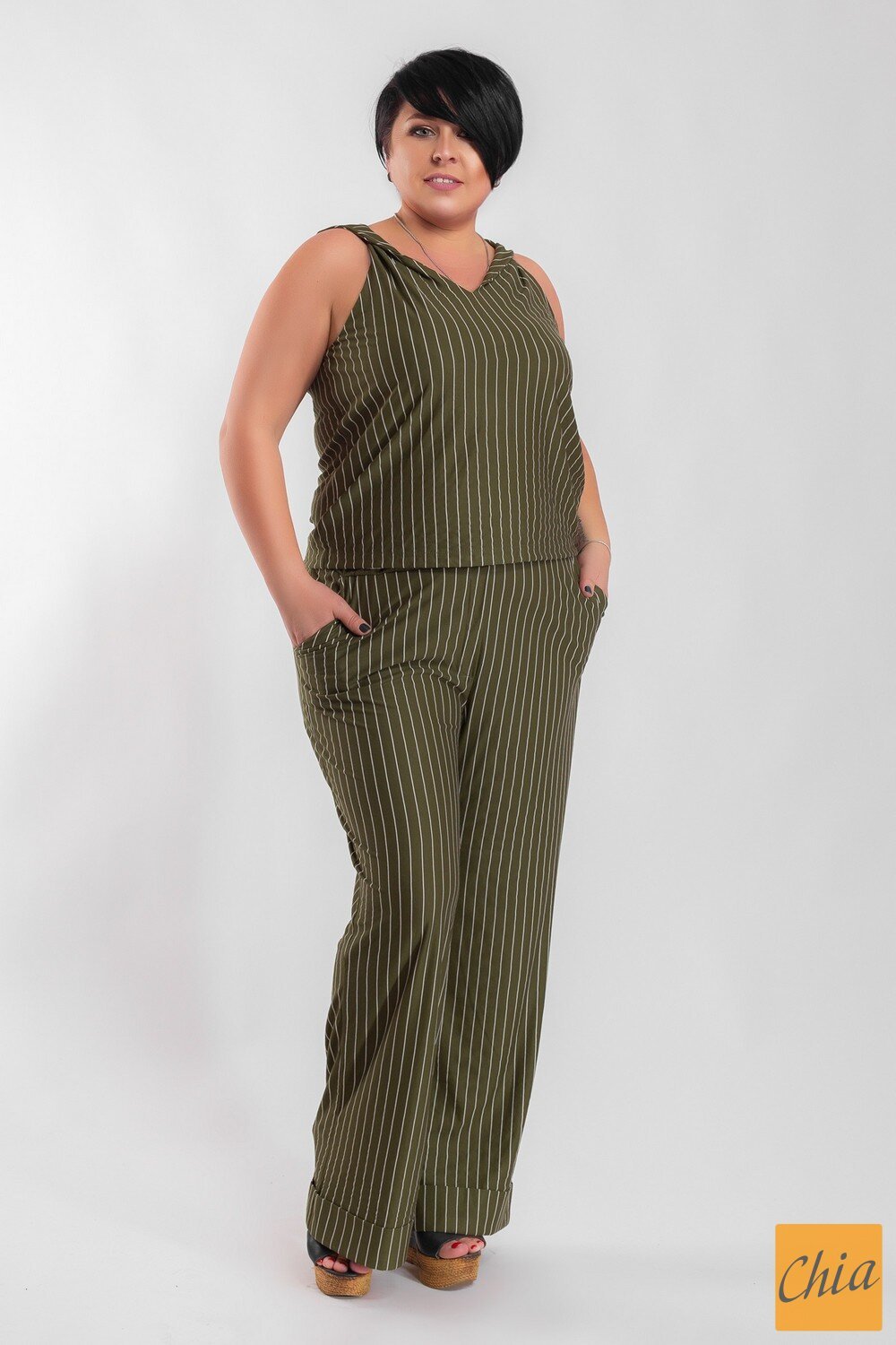 Костюм женский 416456 оливковый