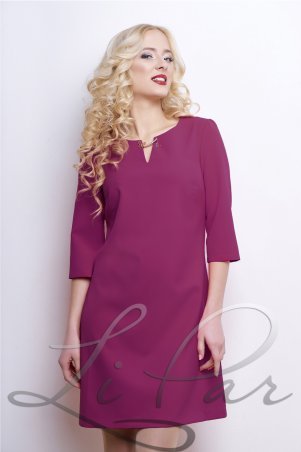 LiPar: Платье однотонное Фуксия 0661 фиолетовый - фото 1