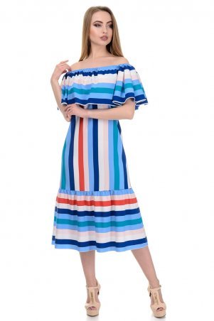 A.G.: Платье «Ксана» 368 полоска голубой - фото 1