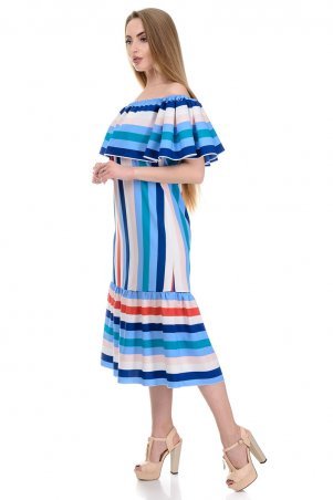 A.G.: Платье «Ксана» 368 полоска голубой - фото 2