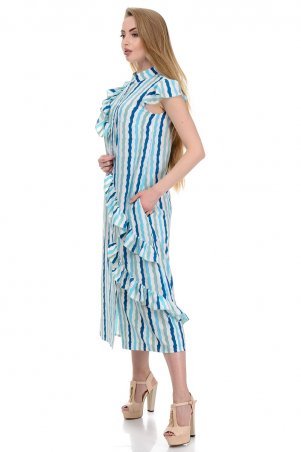 A.G.: Платье «Римма» 359 полоская морская волна - фото 2