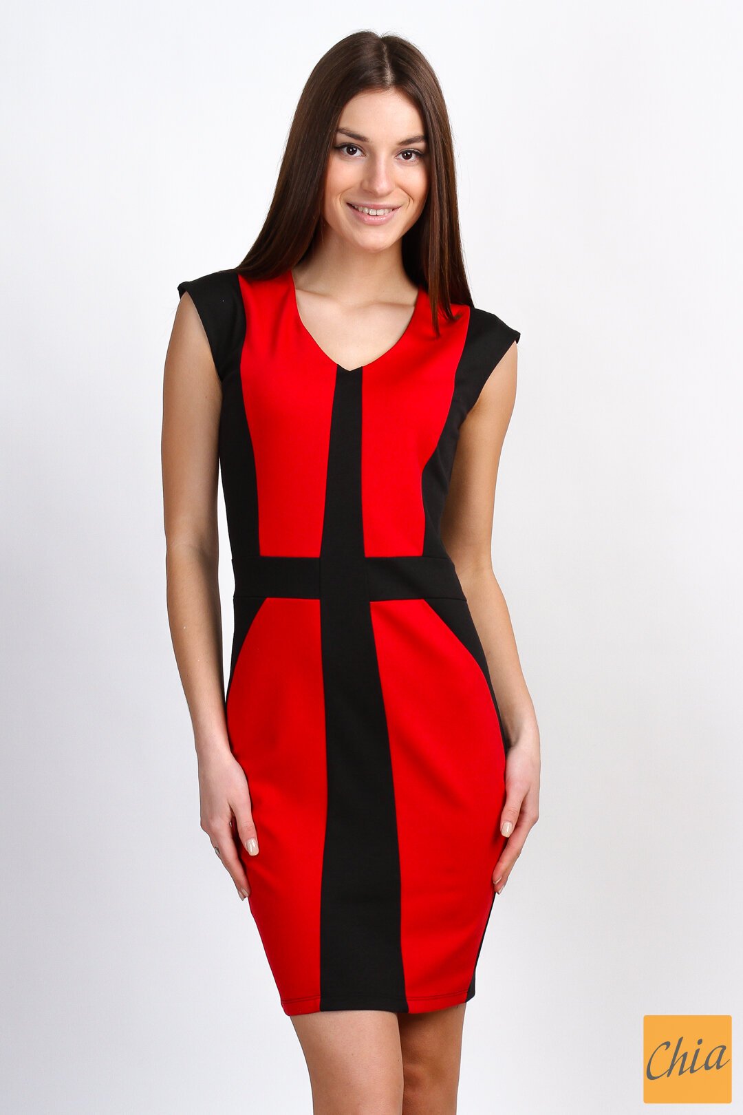 Платье черно-красное