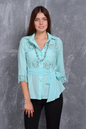 Блуза "Мята-ажур"