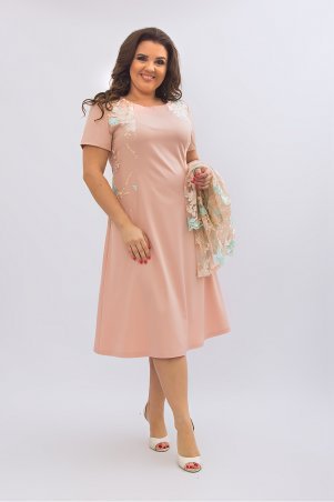 Ninele Style: Платье 355-2 бежевый - фото 1