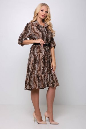 Tatiana: Платье с застежкой спереди ПЕРИС коричневое - фото 2