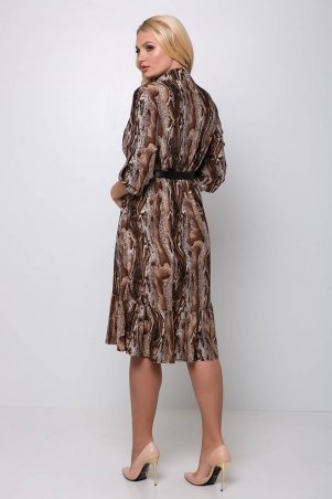 Tatiana: Платье с застежкой спереди ПЕРИС коричневое - фото 3