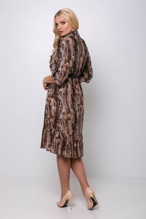 Tatiana: Платье с застежкой спереди ПЕРИС коричневое - фото 4
