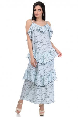 A.G.: Платье «Алиса» 364 сердечки голубой - фото 1