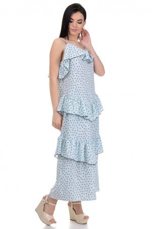 A.G.: Платье «Алиса» 364 сердечки голубой - фото 3