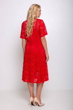 Tatiana: Гипюровое платье с чехлом ИВОНА красное - фото 2