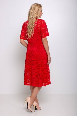 Tatiana: Гипюровое платье с чехлом ИВОНА красное - фото 5
