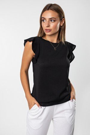 Itelle: Чорна блуза з рукавами крилами Бріонія 8156 - фото 1