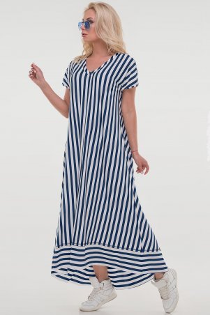 V&V: Платье 2835-1.17 сине-белая полоска 2835-1.17 - фото 1