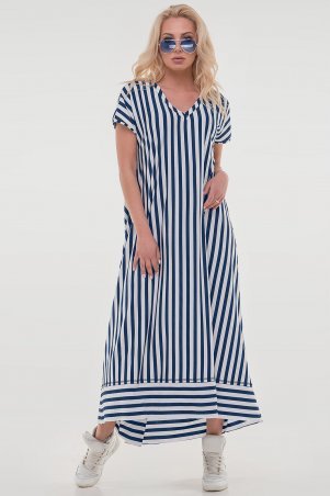 V&V: Платье 2835-1.17 сине-белая полоска 2835-1.17 - фото 2