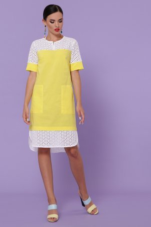 Glem: Платье Сати-3 к/р желтый p49833 - фото 1