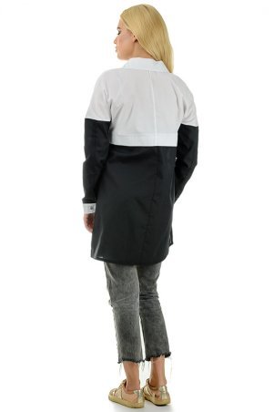 A.G.: Платье-рубашка"Мира" 263 белый-черный - фото 2